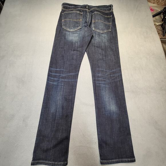 Lucky Brand Jeans Mens 32x32 Blue Slim Straight Distressed Denim - Picture 9 of 10